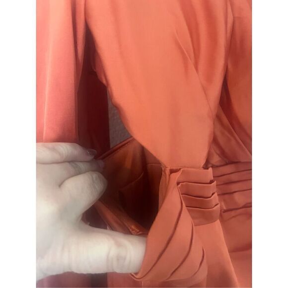 Mac Duggal ONE SLEEVE CUT OUT ASYMMETRICAL RUFFLED GOWN NEW - Picture 6 of 9